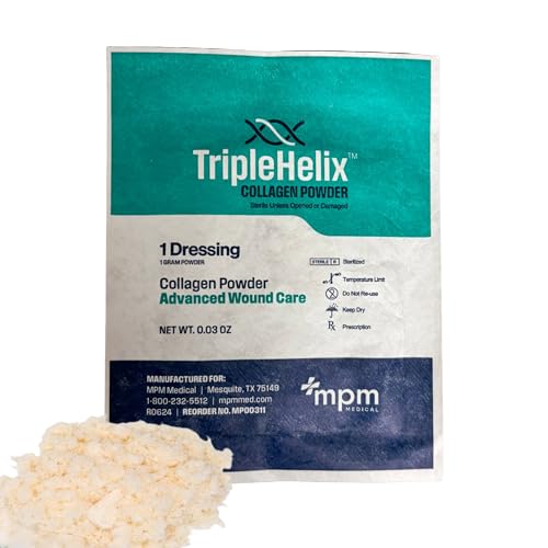 MPM Medical Triple Helix Collagen Powder for Wounds 1g Sterile Pouch