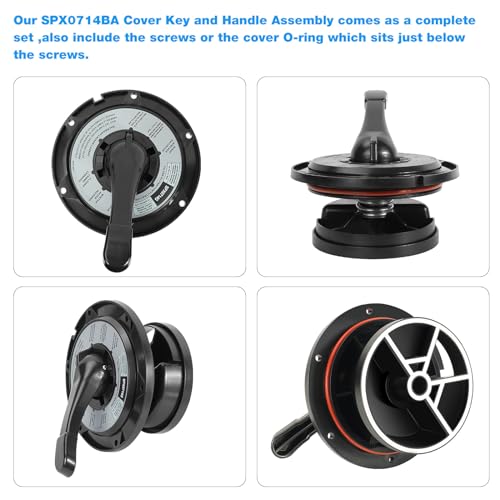 Vari-Flo Valve Key Cover Handle Assembly SPX0714BA Replacement Hayward Vari-Flo XL Valve Hayward Sand Filter Systems SP0714T SP0714A and S210S S220T2 Pro Series -with 6 Screws - Thumbnail 4