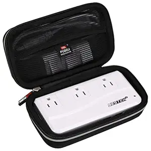 FBLFOBELI Hard Storage Case for BESTEK Universal Travel Adapter 220V to 110V Voltage Converter 3PCS Worldwide Plug Adapters, Traveling Protector EVA Bag