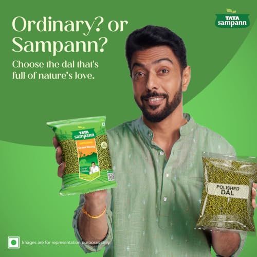 Image of Tata Sampann Unpolished Green Moong Dal (Whole), 500gm (Pack of 3)