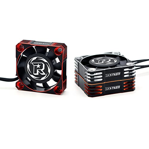 Surpass Rocket 40Mm Motor Cooling Fan For Rc Cars 16000Rpm Waterproof Motor Heatsink For 1/8 1/10 Rc Car 540 550 Motor (Silver Black) #TOP4