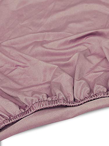 Image of Cortina Dining Chair Slipcovers | Protection Chair Covers | Plain, Removable, Washable | Universal Fit Super Soft Stretchy Polyester Spandex Fabric | Living Room, Kitchen, Party | Pack of 1, Rose
