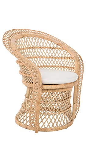 Kouboo Rattan Armchair – Natural Peacock Style Lounge & Dining