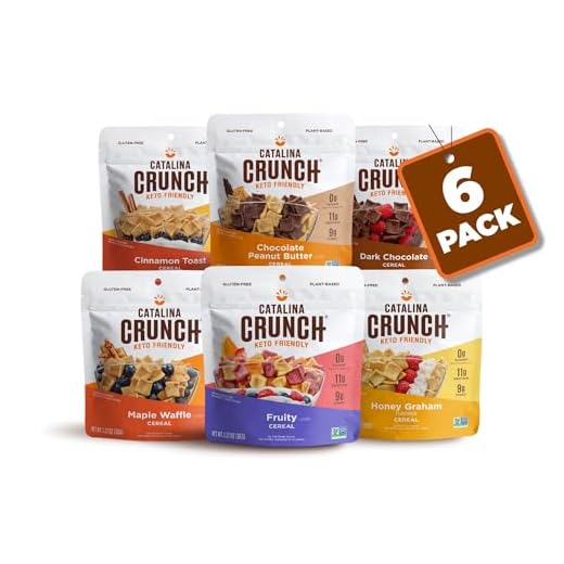 Catalina Crunch Keto Protein Cereal Variety Pack (6 Flavors, Single Serve Bags) | Low Carb, Zero Sugar, Gluten Free, Fiber | Keto Snacks, Vegan Snacks, Protein Snacks | Keto Friendly Food