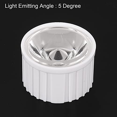 Image of PATIKIL 20mm LED Lens 5 Degree with Plastic Holder, 8 Set Acrylic Optical Lenses for 1W 3W High Power LED Light, White /Transparent