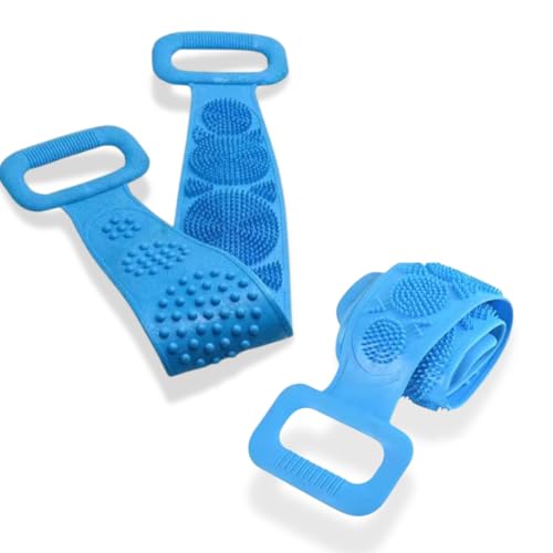 PARENCE.- Lot de 2 Brosses de Douche en Silicone – Éponge Exfoliante Dos & Corps avec Poignées | Gant de Bain Massage et Gommage | Nettoyage Profond