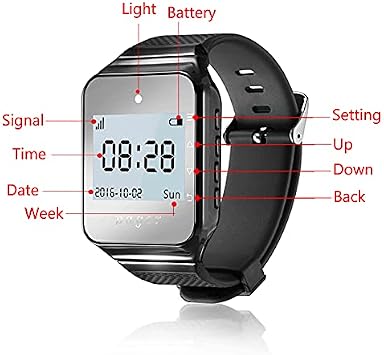 CallToU Caregiver Pager Wireless Smart Call Button Nurse Calling Alert Vibration for Elderly/Patient/Disable at Home 1 Receiver Wrist