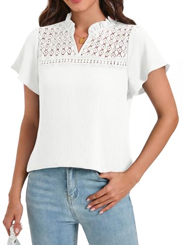 Save 38% on Funlingo Women's Ruffle Lace Tops with Code 36ABB4RA