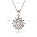 White Gold Plated Sun Flower Round Marquise Clear Cubic Zirconia Crystal Chandelier Swarovski Elements Crystal Rhinestone Box Chain Pendant Necklace Fashion Jewelry Gift for Women and Teen Girls,