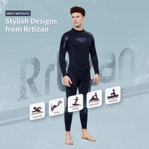 Rrtizan Mens Wetsuits, Warm 3Mm Wet Suits For Men In Cold Water, Full Body Diving Suit For Diving Surfing Swimming #TOP1