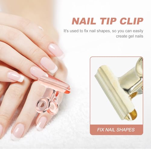 12 Clips de Punta para Uñas Metalicas para Manicura miniatura 3