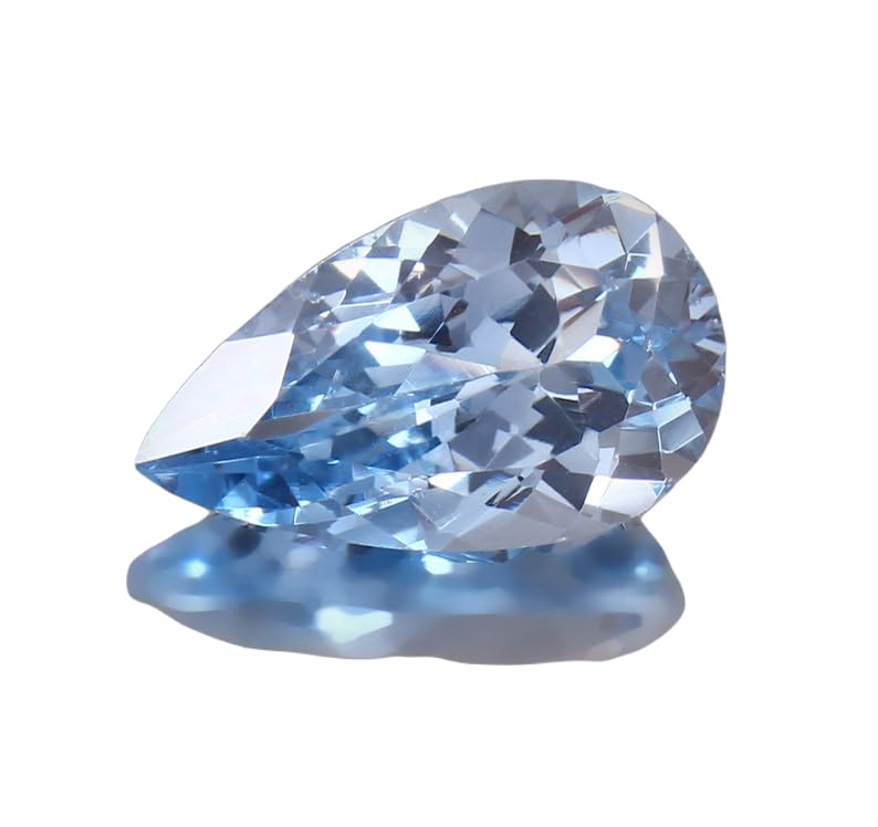 Aigue-marine brésilienne 10x17mm poire pour création bague et pendentif