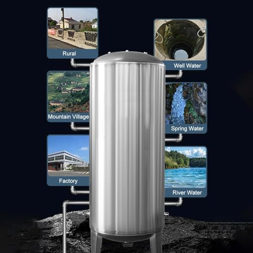 Tanque vertical de acero inoxidable 304 presurizado para almacenamiento doméstico 8