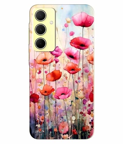 Image of Printed Hard Back Case Cover & Compatible for Samsung Galaxy A35 5G | Samsung A35 5G | Vintage Flower Art (Multicolor) - D1183