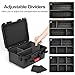Hard Case for Ryobi 18v Battery Storage - Waterproof & Shockproof Power Tool Bag for Organizer Storage Box with 4 Adjustable Dividers for Ryobi Battery Holder 1.5-9.0 Ah (Case Only)