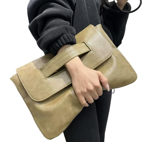 Image of Women Classic Crocodile Pattern Faux Leather Clutch Purse Oversized Female Shoulder Bag Messenger Handbag