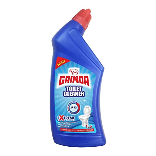 Image of GAINDA Toilet Cleaner Liqud Disinfectant Bowl Pot Cleanser Safe Hygienic Bathroom Stain & Odour Remover for Commercial Use Removes 99.9% Germs (1 Ltr)