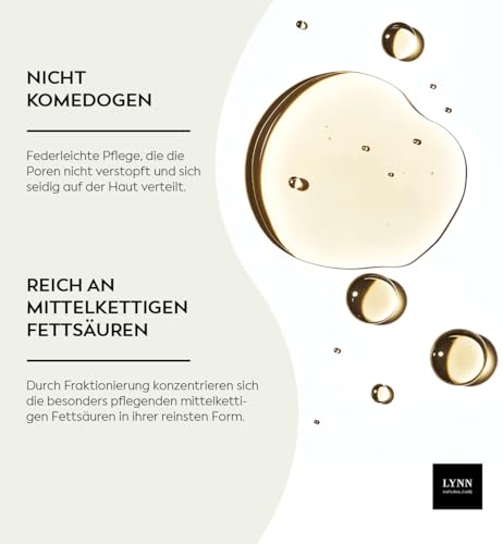 Flüssiges Kokosöl von LYNN | MCT-Öl | mit Zerstäuber | 100% natürliche Feuchtigkeitspflege für Haut und Haar | 200ml | Kokosöl fraktioniert