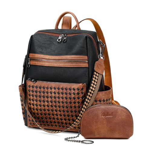 Image of AGLOD Leather Backpack Purse for Women Designer Ladies Shoulder Bag Fashion Faux Work Travel Handbags