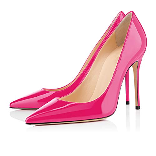 Eldof Women Pointy Toe Pumps, Classy Elegant Heels, 4 inch High Heel Pumps for Office Party Wedding Event2