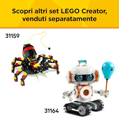 Creator 3 in 1 Velivolo: Aereo da Competizione, Modello di Aeroplano Giocattolo Trasformabile in Elicottero e Jet con Parti Mobili e Supporto, Giochi d'Avventura per Bambini da 7 Anni 31160 - Lego - Immagine 6