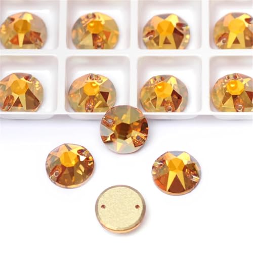3288 Round DIY Sewn Glass Strass Flat Back Rhinestones Crystals Two Holes For Crafts Garment Shoes Jewelry Accessories2