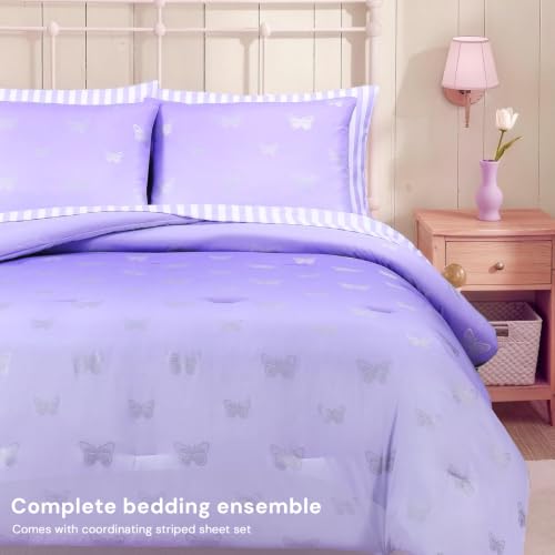 Image of Queen Comforter Set with Sheets for Girls-7 Pieces Queen Bedding Sets