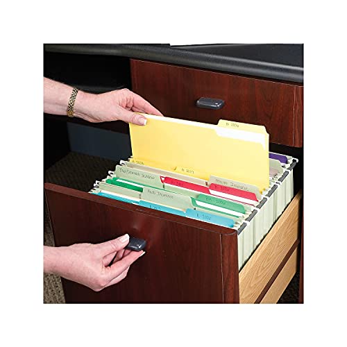 Smead 10229 Interior File Folders 1/3 Cut Top Tab Letter Assorted 100/Box #TOP4