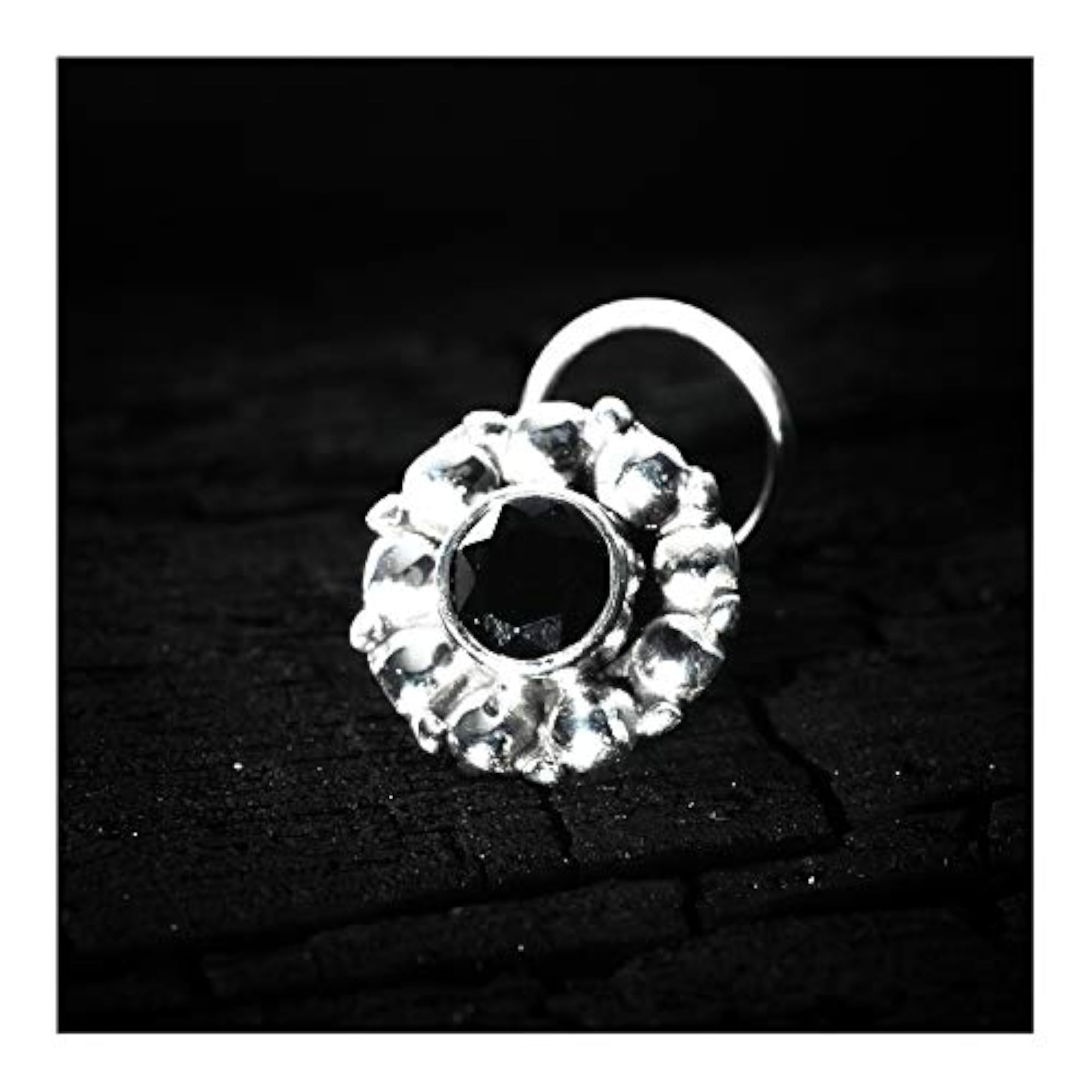 Women's Stone Nose Pin Wire in Pure 92.5 Sterling Silver