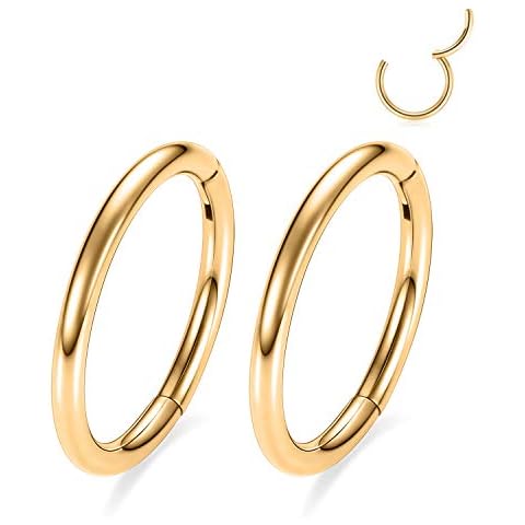 GAGABODY 12mm Gold Plated Hoop Earrings Cover