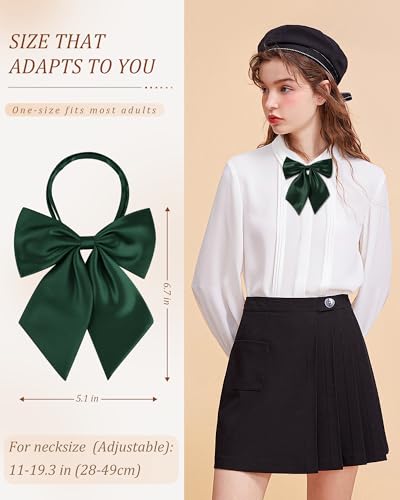 Image of AWAYTR Ladies Adjustable Pre tied Bowtie - Solid Color Bow Ties for Women