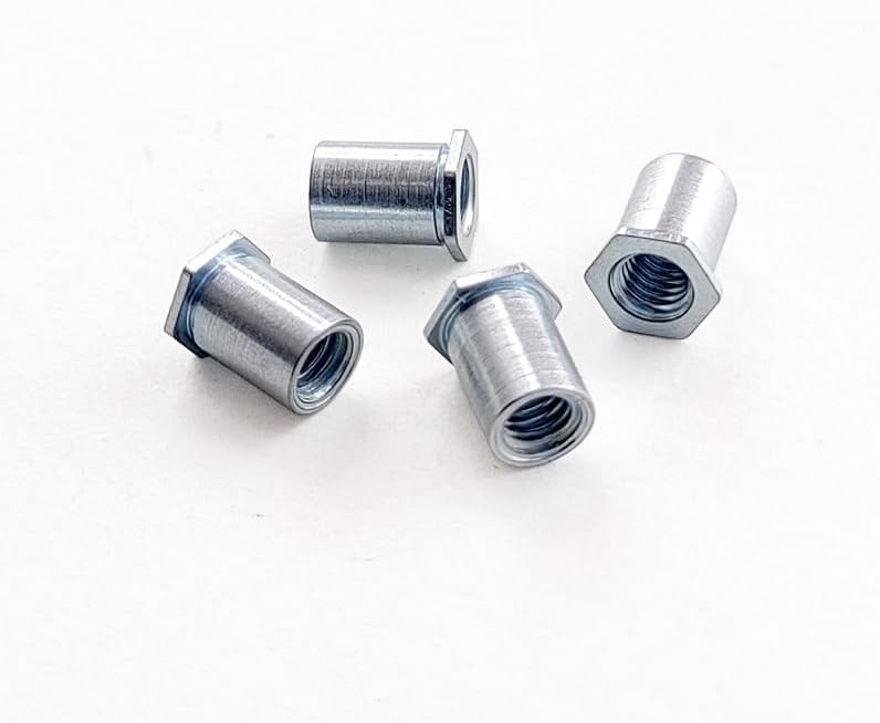 SO-M4 bottom hole 6.0 carbon steel galvanized through hole pressure riveting nut column 4/5/6/7~12/13/14/15/16 - (Thread Diameter: SO-M4(100PCS), Length: 16mm)