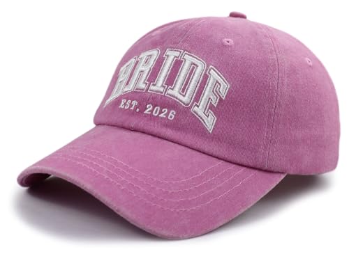 Image of 2PCS Bride and Groom Est 2025 2026 Hats for Men Women, Funny Adjustable Embroidered Newlyweds Couples Baseball Cap