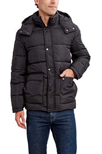 Image of HFX Men's Puffer Jacket With Hood, Water and Wind Resistant