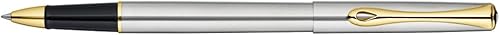 Diplomat - Bolígrafo de rodillo viajero - Cromo con Oro - Alta gama, D20000651