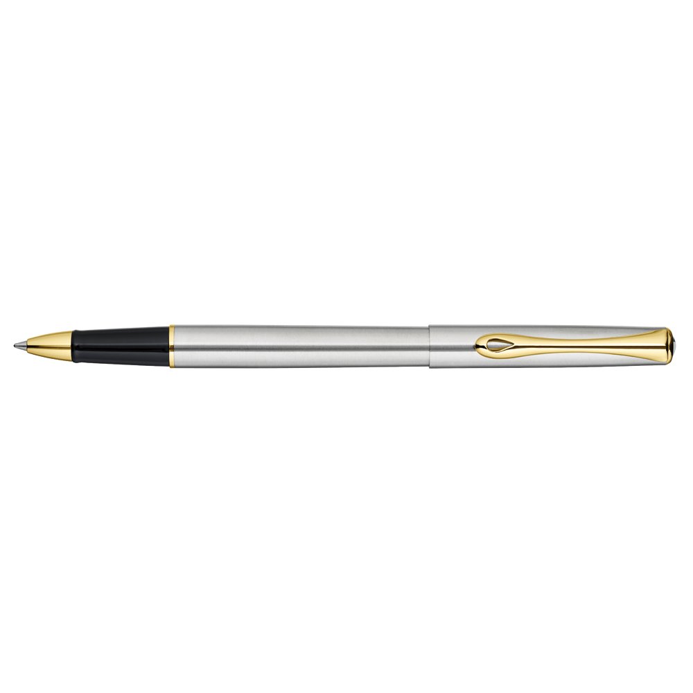 Diplomat - Traveller Roller Pen - Chrome with Gold - High end, D20000651