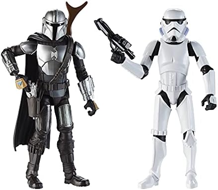 STAR WARS Galaxy of Adventures The Mandalorian 5-Inch-Scale Figure 2 Pack with Fun Blaster Accessories, Toys for Kids Ages 4 and Up (Amazon Exclusive)