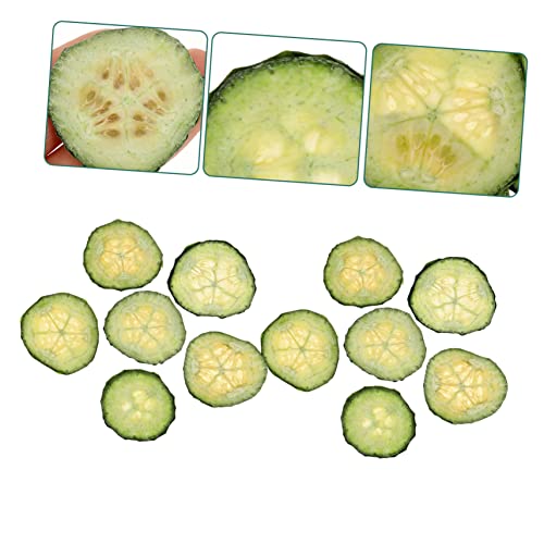 12 rebanadas secas de pepino prensado para manualidades miniatura 4
