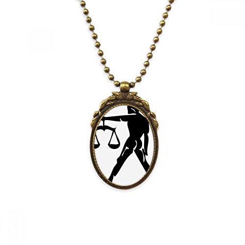 Bijoux de luxe cadeau idéal avec ce collier signe du zodiaque Balance homme