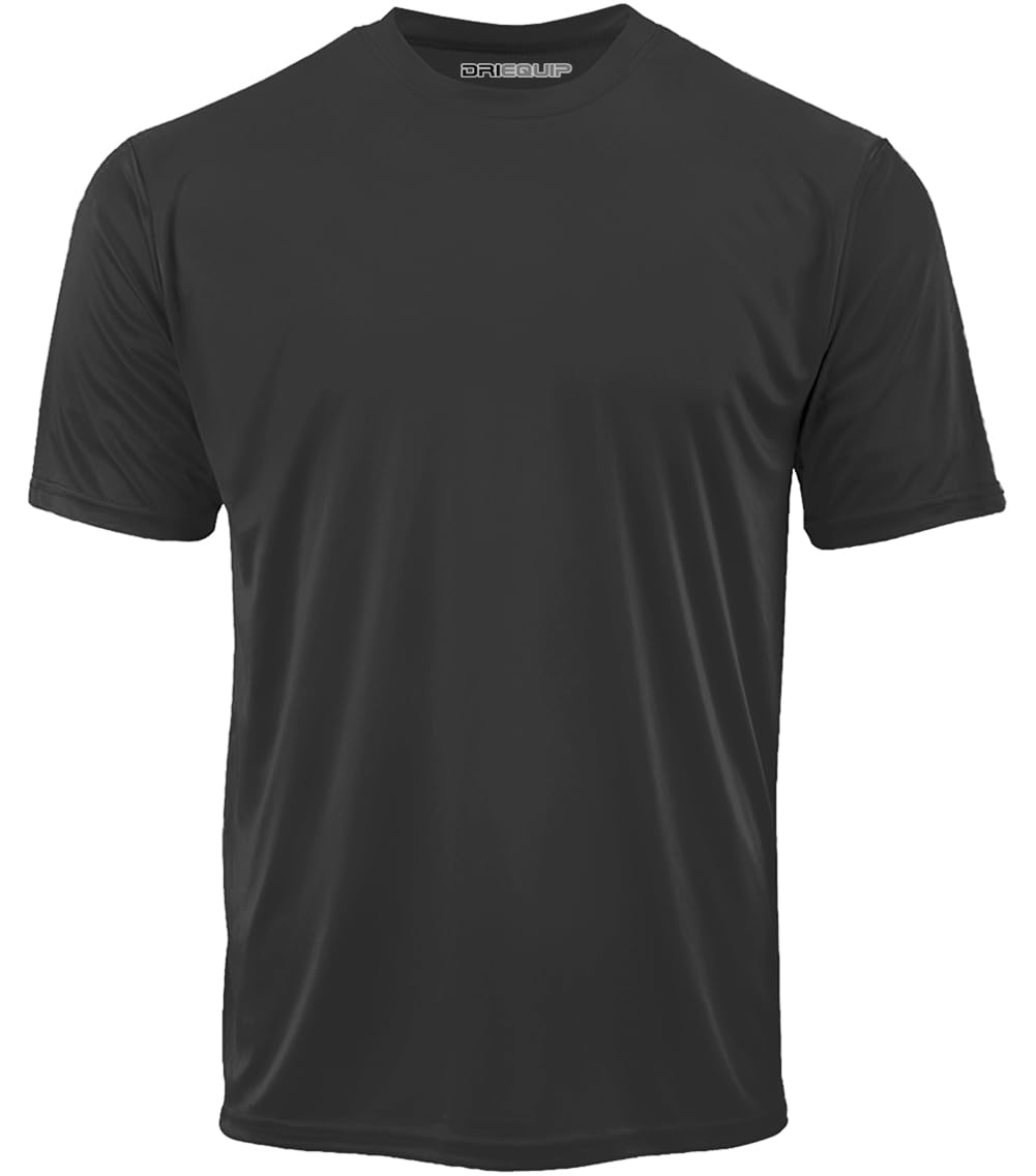 DRIEQUIP Men's Big & Tall Short Sleeve Moisture Wicking Athletic T-Shirts XS-6XL and Tall Sizes