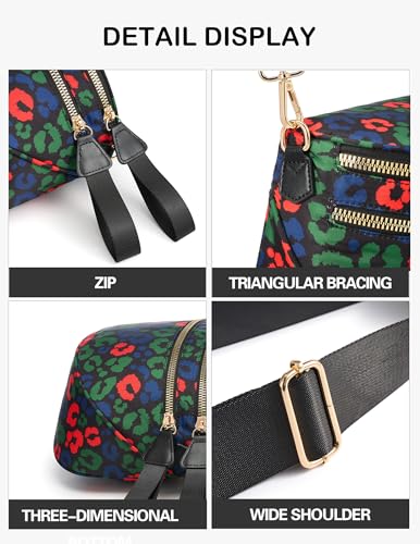 Image of FEIBOON Spacious Nylon Crossbody Bag Bum Bag Handbags Wallets Purses Trendy Shoulder Bag for Women