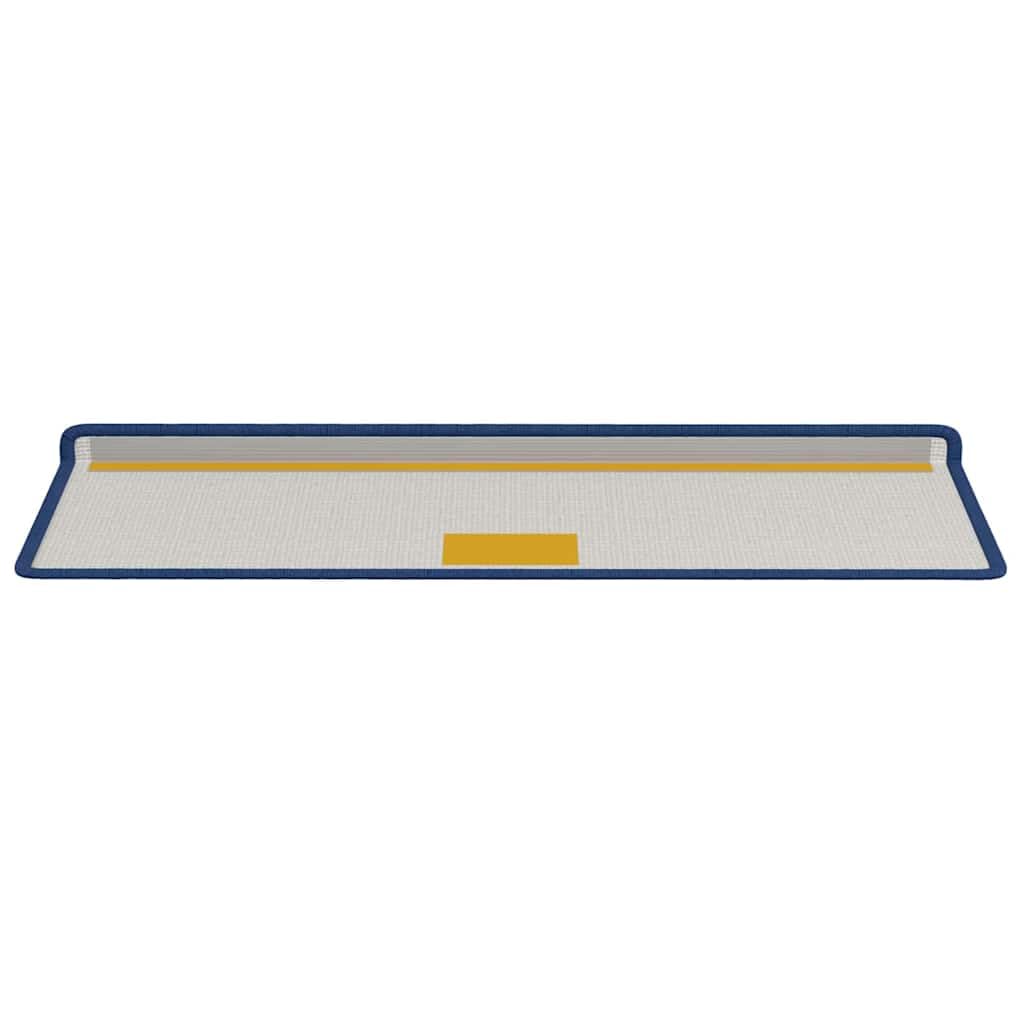 Tomostar Lot de 15 Marchettes d'escalier Antidérapant, Tapis d'escalier Autocollant Tapis pour Marche Protection d'escalier Rayé 15 pcs Bleu 65 x 21 x 4 cm