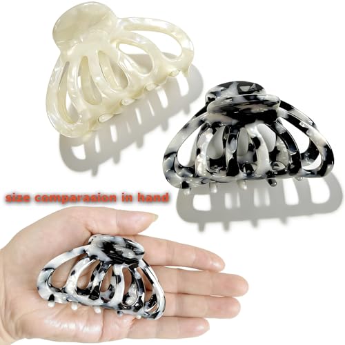 Pinzas para el cabello de resina estilo carey 2 piezas miniatura 4