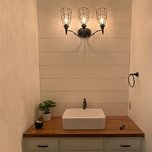 Image of Ceiling Fans Light Covers Metal Shade, Industrial Style Replacement Lamp Guard with Standard 2-1 /8 inch Fitter Size, 6.9 inch high x 5.1 inch Diameter, Pack of 4