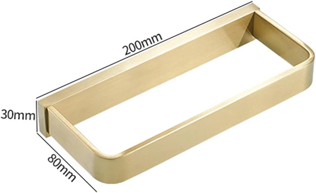 Hand Towel Holder Solid Brass Brushed Gold Project Dedicated Hotel Bathroom Suite Bathroom Accessories Towel Ring Towel Rack Square