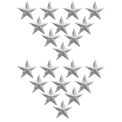 20pcs Silver Star Snowboard Stomp Pad Metal Adhesive Anti-slip Grip