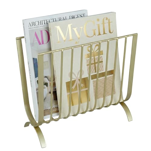 MyGift Brass Wire Floor Rack