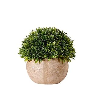 Gertok Piante Pianta Finta Piante Artificiali Decorazioni da Giardino Piante Finte in Vaso Decorazioni Grave Pianta della casa Green,1pc