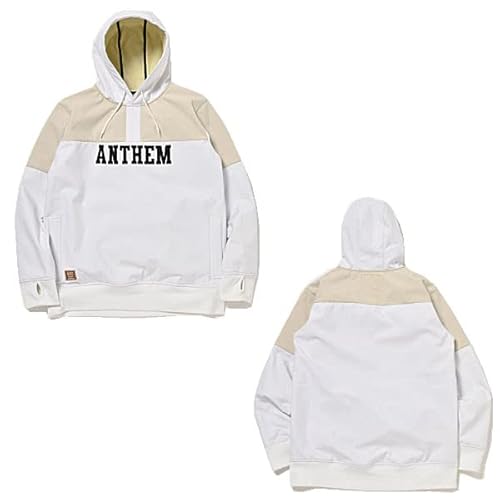 【ANTHEM】アンセム 2022/2023 SHOULDER PATCH HOODIE ユニセックス ショルダーパッチフーディー ジャケット アウター スノーウェア スノーボード S/M/L/XL 4カラー WHITE XL