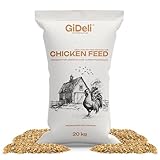 GiDeli Comida para pollos de 2200 kg, harina de ponedora, alimento completo para pollos, alimento para granos de aves de corral para un rendimiento óptimo y formación de huevos, mejor aceptación y